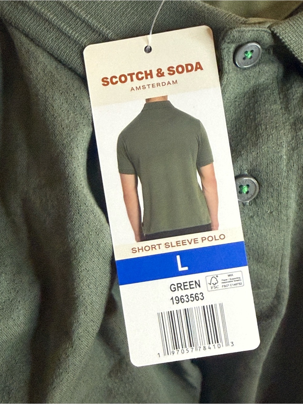 Scotch & Soda Olive Green Men's Polo - Picture 10 of 10